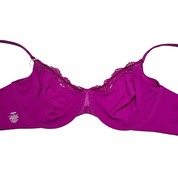 Skims 44D Fits Everybody Lace Unlined Scoop Bra Lollipop Purple - Picture 5 of 7